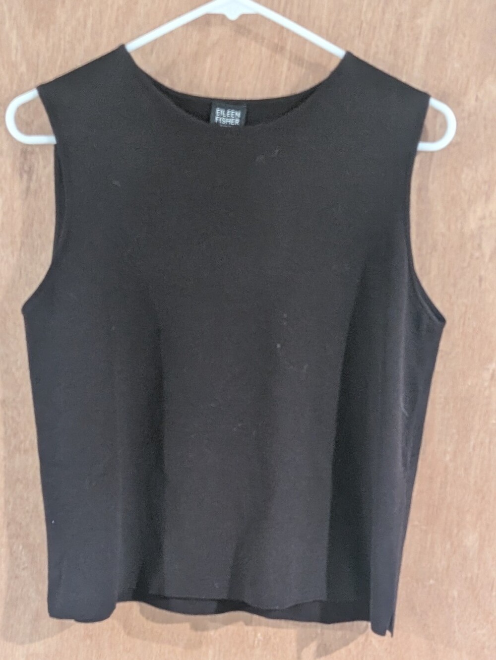 Eileen Fisher Black Sleeveless Crewneck Tank